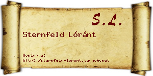 Sternfeld Lóránt névjegykártya
