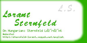 lorant sternfeld business card